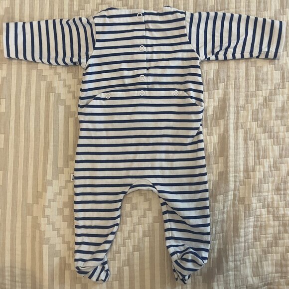 Jacadi Paris	Striped Petite Fable Long Sleeve Romper - Picture 3 of 4
